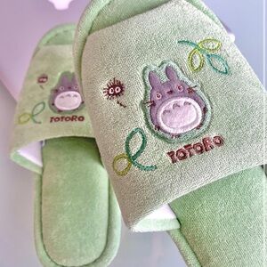 My Neighbor Totoro slippers kawaii green soot sprite Ghibli